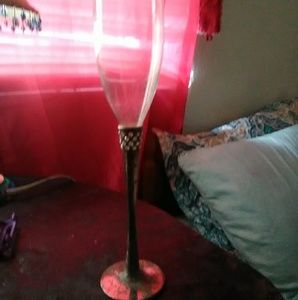 Champagne glass with sterling silver and diamond